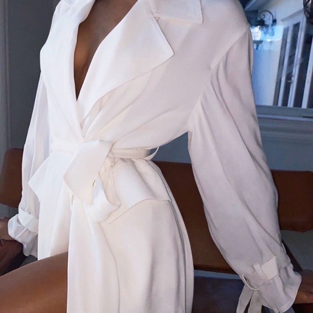Elegant White Trench Coat